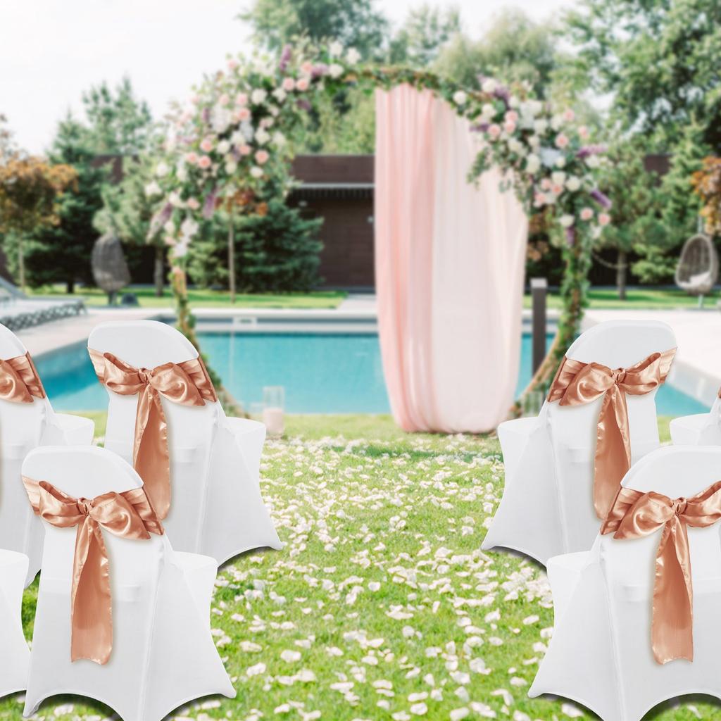 VEVOR Stretch Spandex Folding Chair Covers, Universal Fitted Chair Cover, Removable Washable Protective Slipcovers, for Wedding, Holiday, Banquet