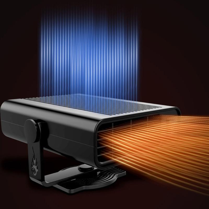 120W 12V Collapsible Car Heaters Portable Fast Demisting Defroster with Lighters Plug for Car SUV Truck & Trailer