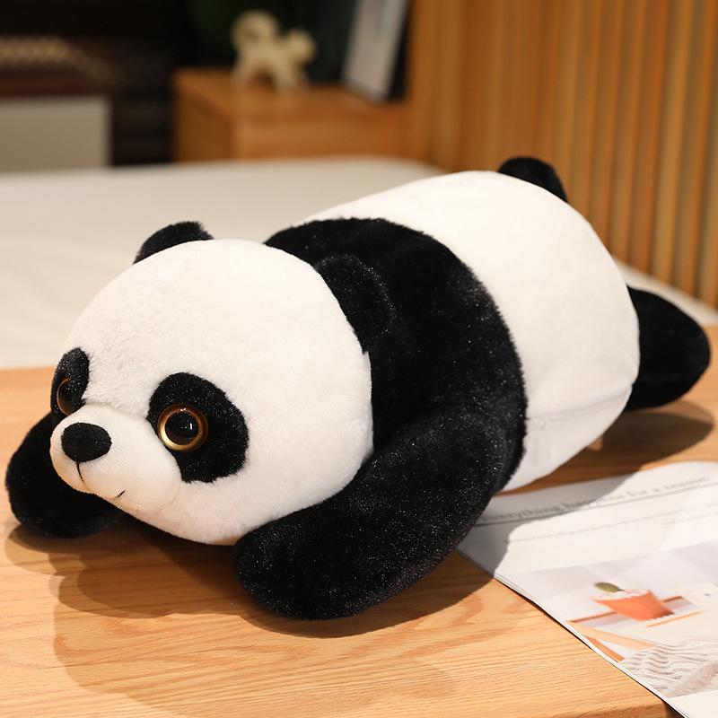 

Cute Simulation Lying Down Giant Panda Doll Plush Toy Black And White Panda Doll Children Soothing Pillow Rag Doll 50cm（0.25kg）