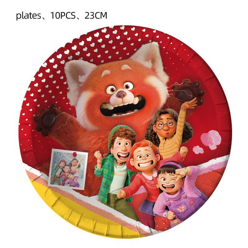 Red Birthday Turning Party Cartoon Decorations Banners Cake Topper Balloon Set