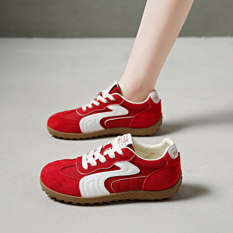 Forrest Gump shoes Korean version lace-up casual soft sole comfortable and lightweight thick sole 2025 new versatile fashion women's casual shoes