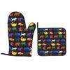 Eric Carle Animals Oven Mitts and Pot Holder Sets of 2 for Baking Kitchen Cooking BBQ Resistant Non-Slip Gloves