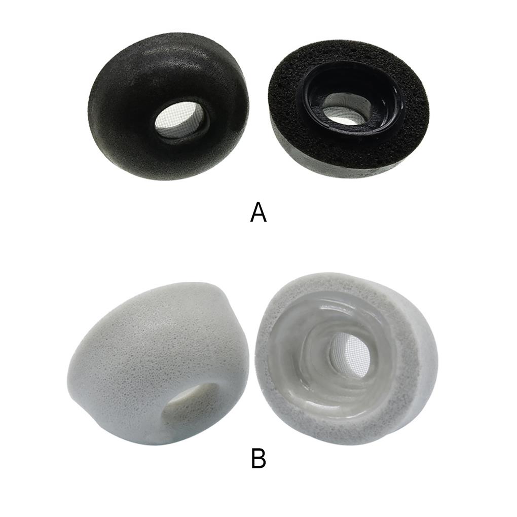1 Pair Memory Foams Ear Tips Buds Black Gray Sponge Earplugs Pads Earbuds Grip Replacement for Earphone Accessories