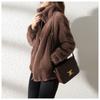 Women S Plus Size Fleece Jacket Open Front Stand Collar Warm Autumn Winter