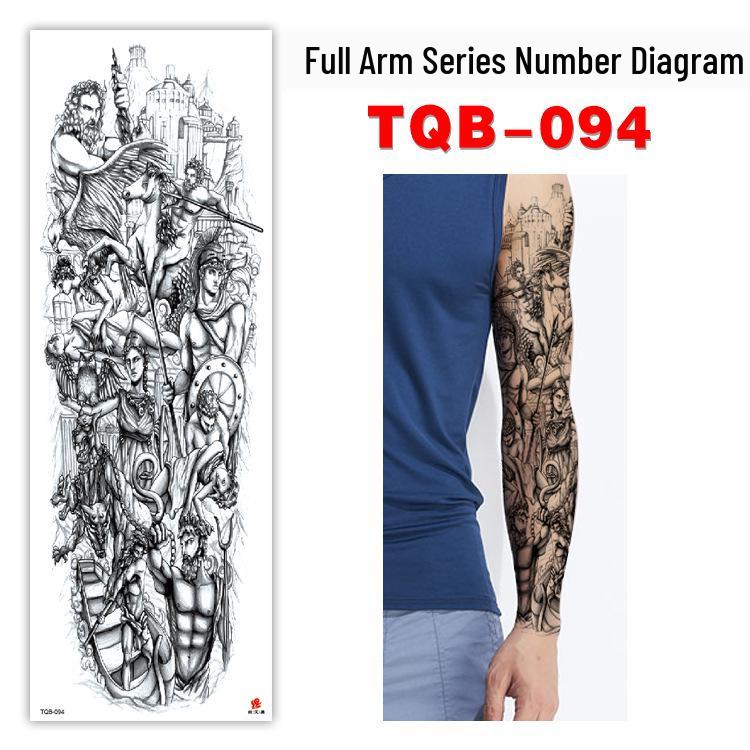 Waterproof Full Arm Customizable Big Flower Tattoo Stickers - TQB081-100