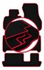 Velour Floor Mats with Red Edge For: BMW 2 F46 7-seater (2015-2022)