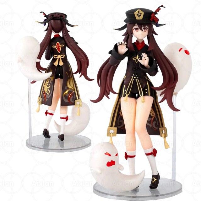 25cm Genshin Impact Figurine Hu Tao Figure Game Genshin Impact Keqing Amber Klee Mona Figma Figurine Model Toys