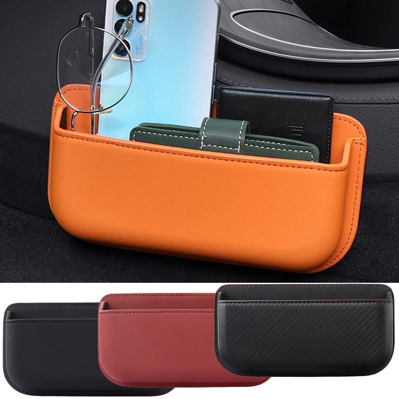 Car Center Console/ Door Organizer Pocket Multifunction Storage Box For Cards Phone Key Collecting Case Sticky Pouch Accessories