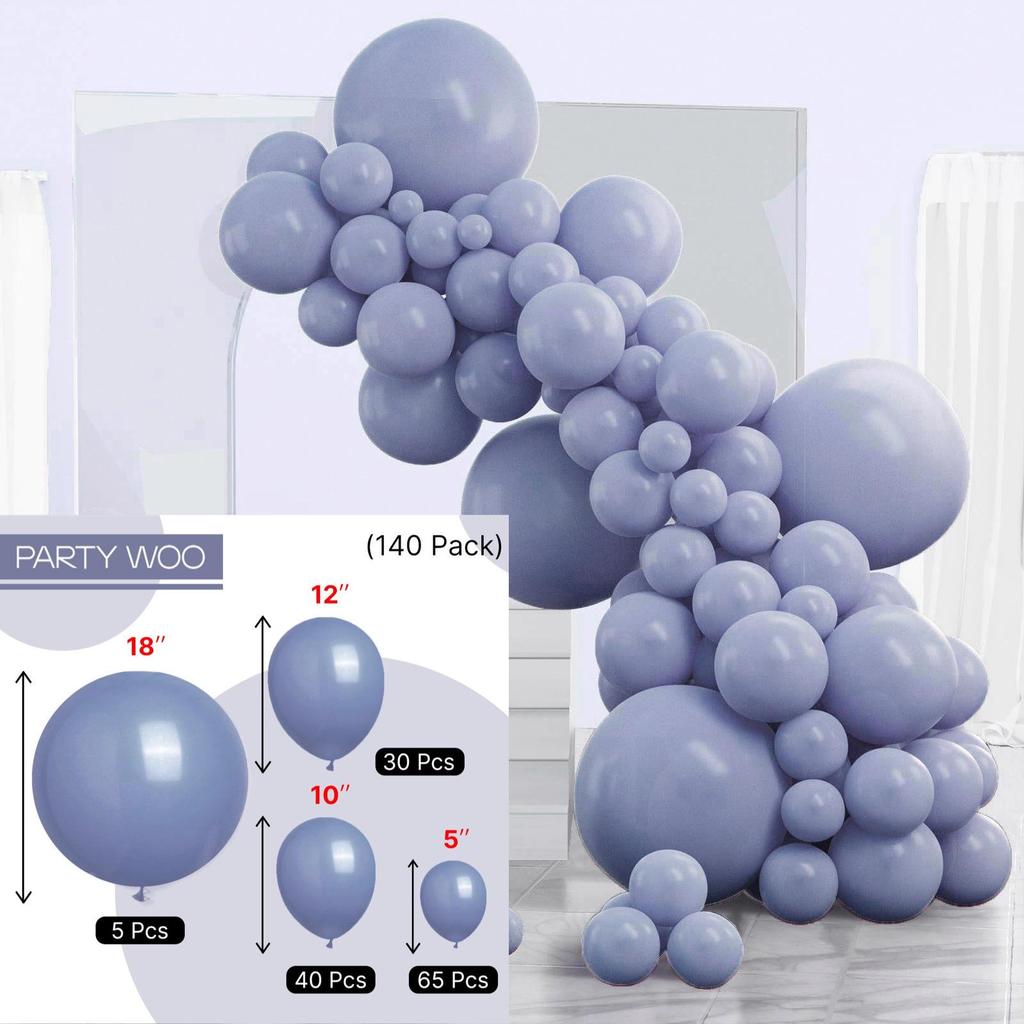 Conjunto de Balões Macarons Matte e Metálicos para Decorações de Festa de Aniversário Multicena