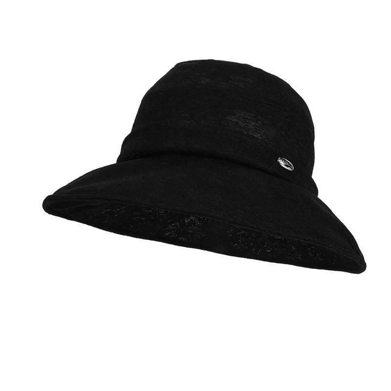 Sun Protection Wide Brim Hat For Women Summer Stylish Foldable Polyester Sun Hat