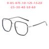 Metal Women Men Polygon Myopia Glasses Finished Black Silver Frame Student Prescription Eyeglasses Power 0 -0.5 -0.75 To -6.0