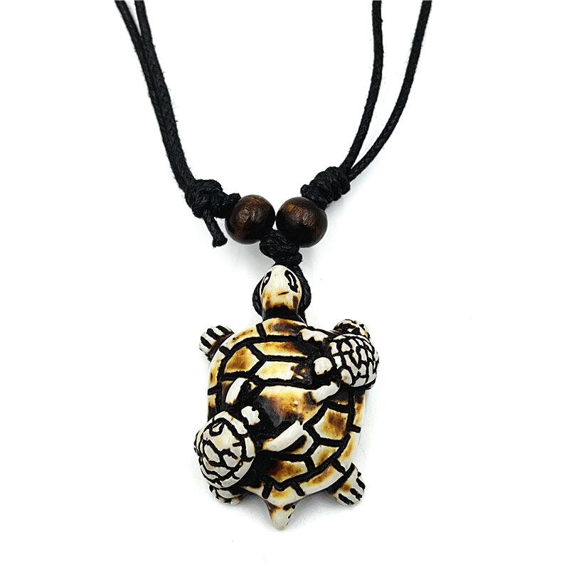 

Мужские резные ожерелья с подвесками в виде морских черепах, винтажные украшения в виде черепах, парное ожерелье as the picture