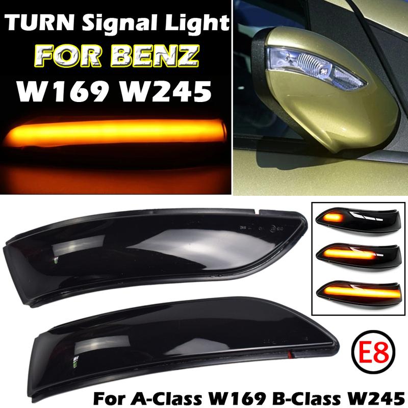 LED Dynamic Blinker Sequential Flashing Light Rearview Mirror Indicator Lamp For Mercedes Benz A B Class W169 W245 2004-2008