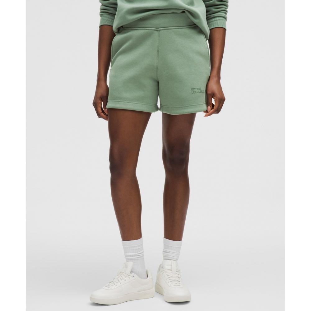 

Lululemon Heavyweight Fleece Sweatshort 5 Grey Eucalyptus XS