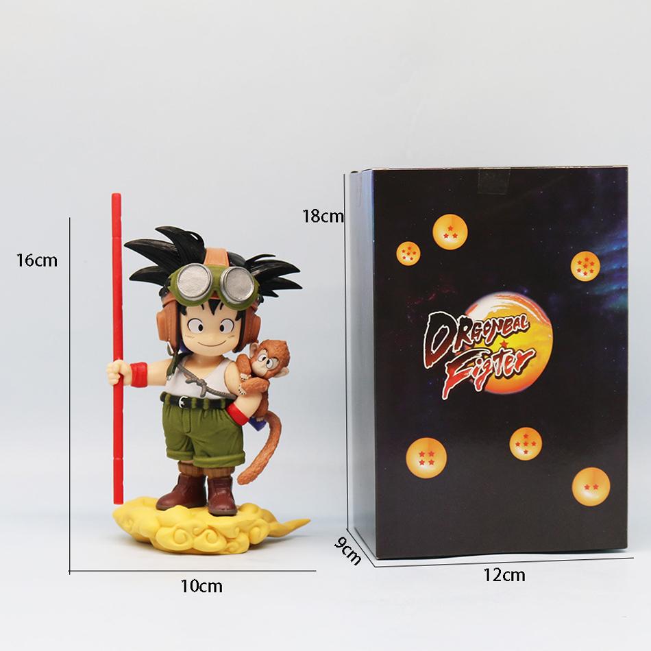 16CM Anime Dragon Ball Son Goku Figure DRAGONBALL SNAP COLLECTION Vehicle Series Pilot Dressing Model Toy Doll Aciton Figure