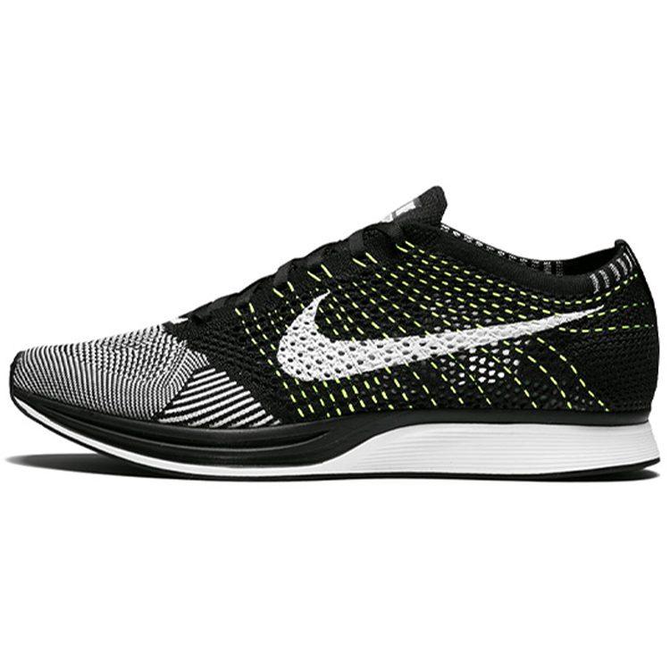 Nike Flyknit Racer Preto Branco Volt 526628-011