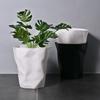 Nordic Style Irregular Trash Can Modern Solid Color Plastic Garbage Rubbish Bin Food Waste Basket Basin Bucket Flower Pot Decor