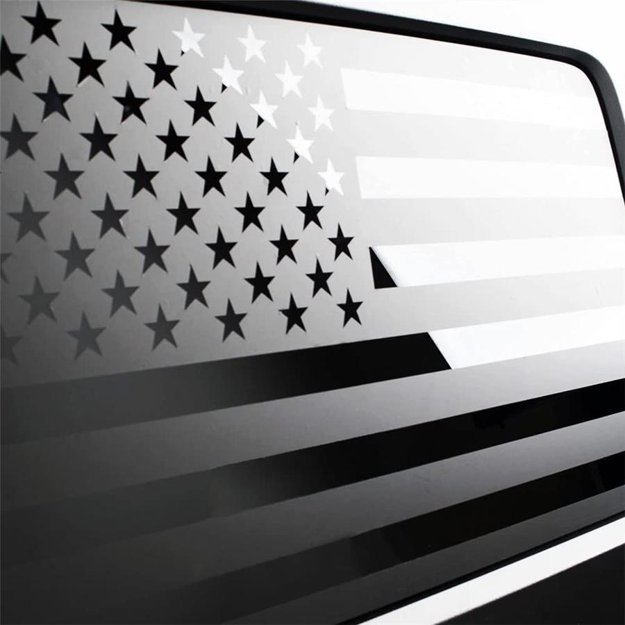 Matte Black American Flag Rear Window Decal For 2018-2022 Jeep Wrangler JL 4Door