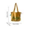 Canvas Nylon Shoulder Bag Korean Style Letter Printed Handbag Fashion Drawstring Tote Bag  Women