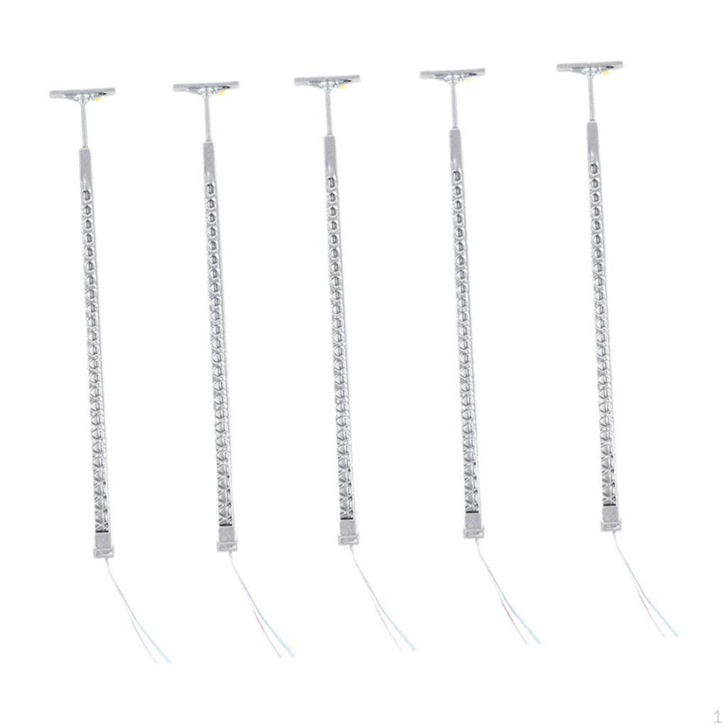 5 LED Streetlights in 1:87 Scale for Micro Landscapes, DIY Model Railway Street Lighting