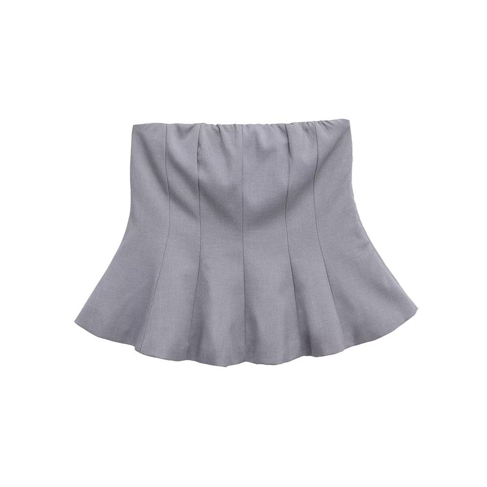 2025 Spring Women's Elegant Slim Strapless Top & Short Skirt Set