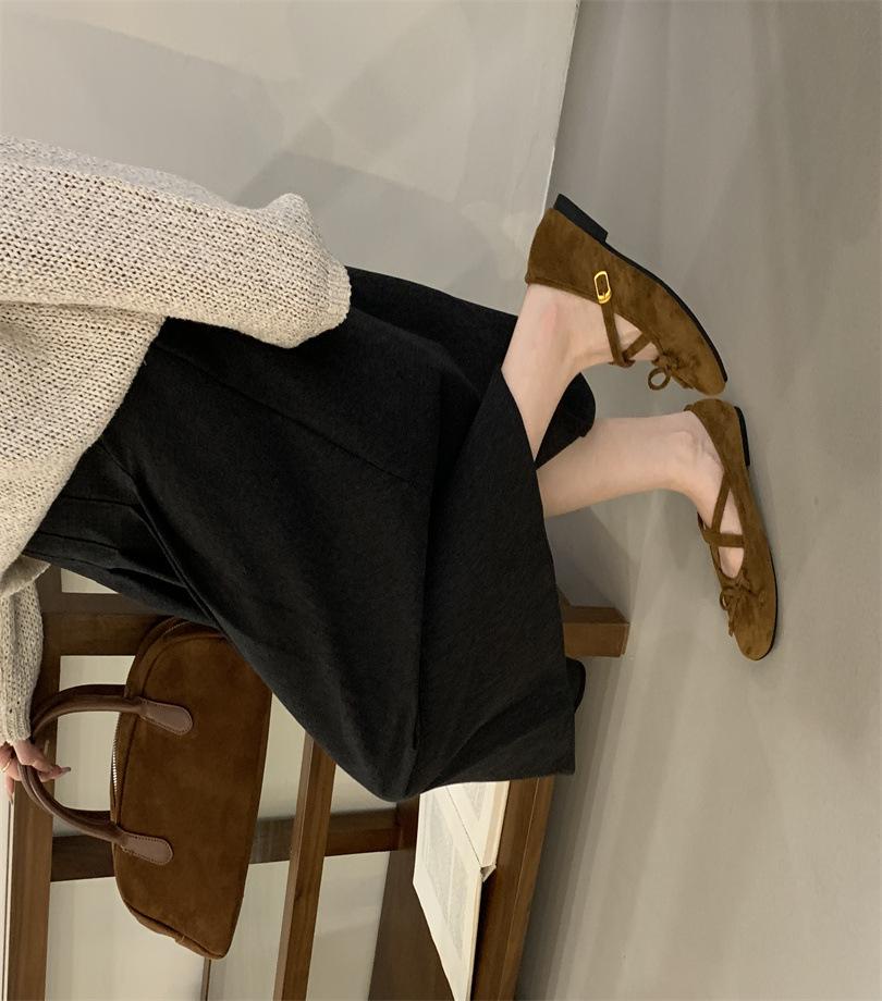 

Французские одинарные туфли на плоской подошве, туфли Мэри Джейн, маленькие ароматные одинарные туфли, женские, весна и осень 2025, новые туфли феи, мягкая подошва, туфли бабушки 39 светло-коричневого