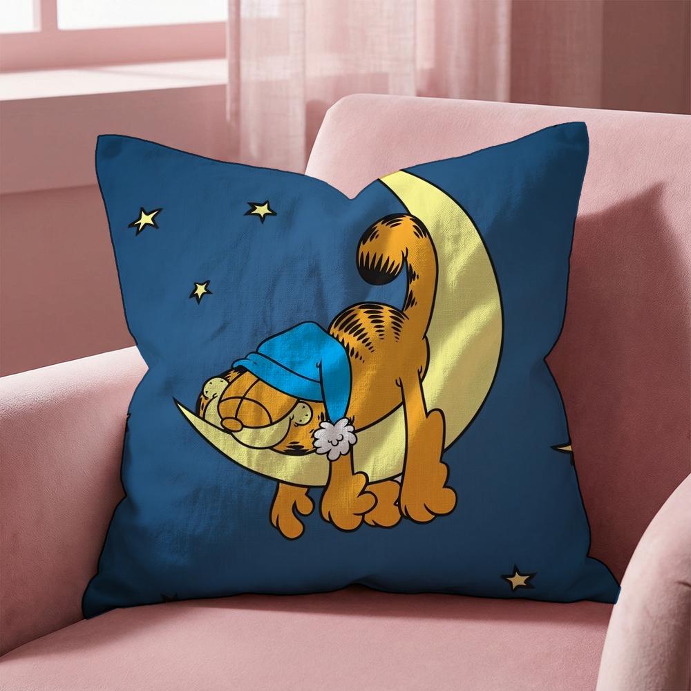 Garfield Cushion Cover MultiScene Pillow Cover for Home Car Reversible Soft Durable for Daily Use