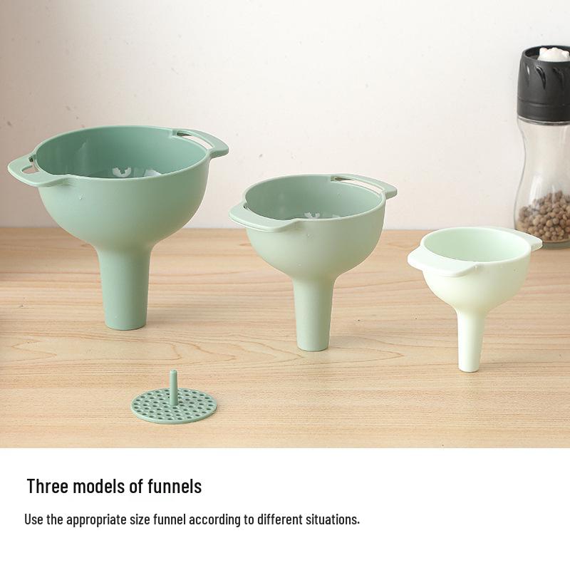 Multi-functional 4-in-1 Kitchen Funnel Set with Oil Pouring, Liquid Dispensing, and Filter Features
