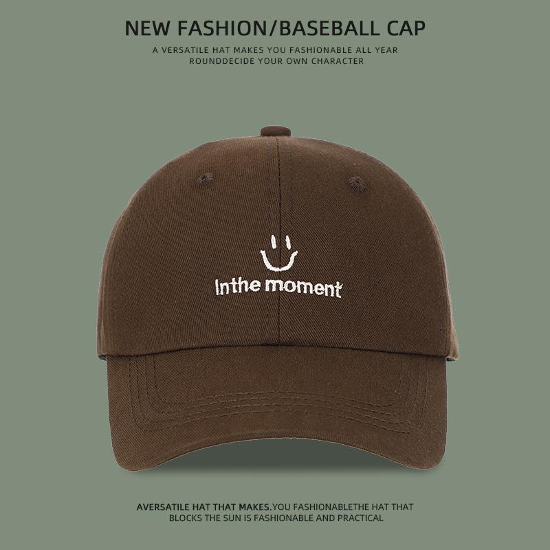 

Versatile face peaked cap children wide brim deep top big head circumference outdoor sunshade sunscreen embroidery baseball cap men Adjustable темно-коричневого