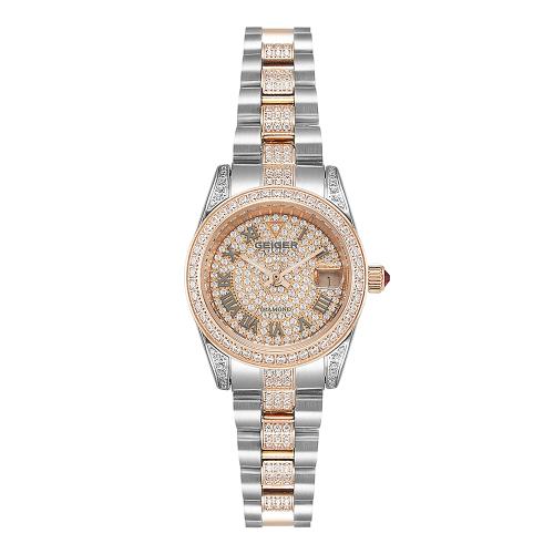 [GEIGER] GEIGER Women s Premier Diamond Metal Watch GE8044RG_L GE8044RG_L