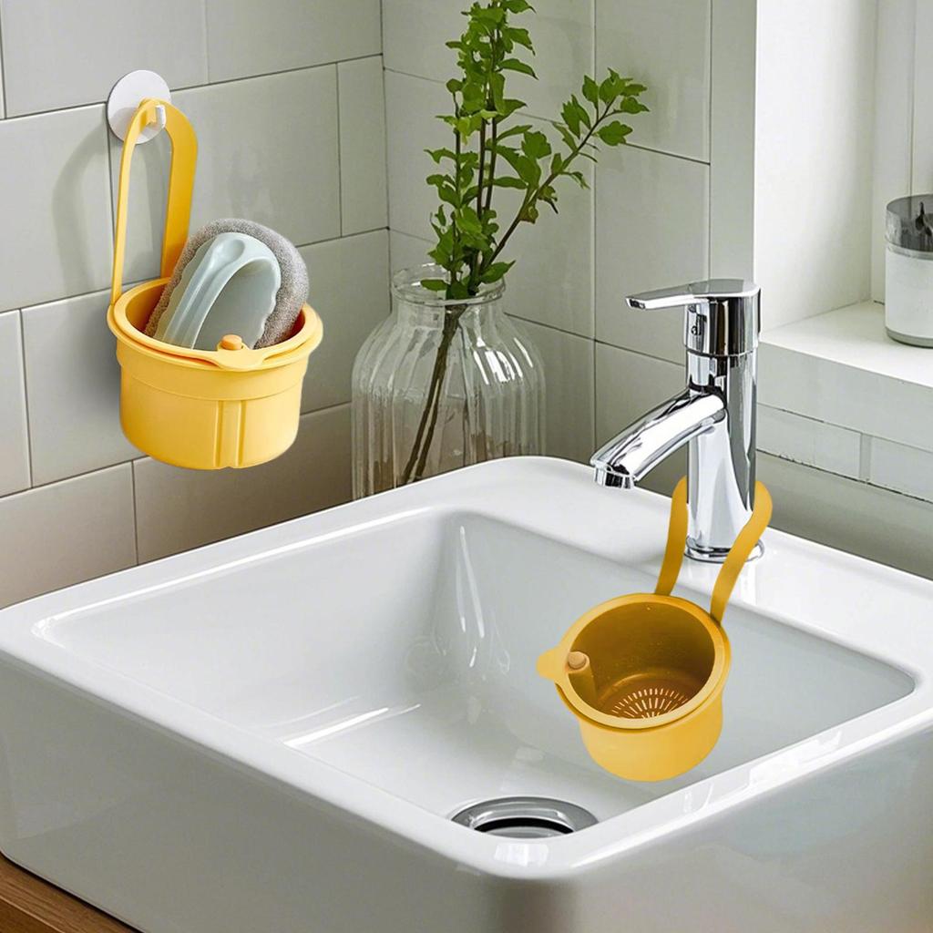 Sink Hanging Strainer Basket Openable Bottom Cover Detachable Kitchen Garbage Filter Multifunctional Quickly Drain Basket