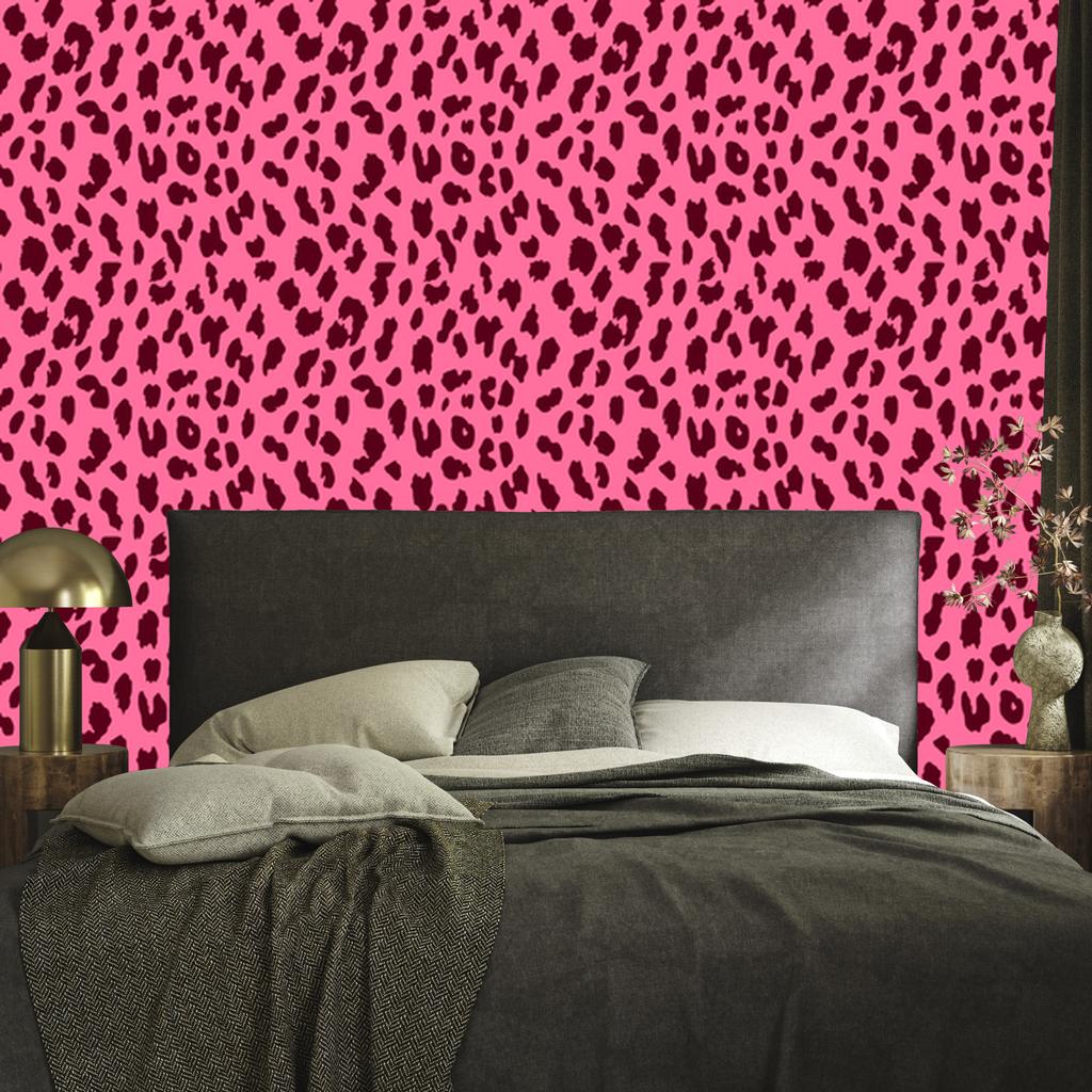 Pink Skin Wallpaper, Powder Pink and Burgundy 50x1000