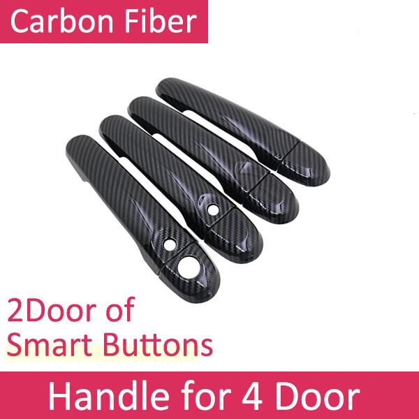 For Nissan Micra March K13 2011 2012 2013 2014 2015 2016 Carbon Fiber Door Handle Cover Protective Exterior Stickers Accessories