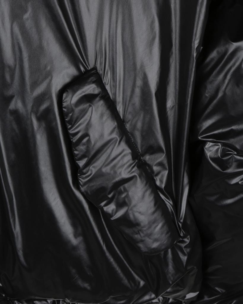 Beslow Oversized M65 Hood Short Down Parka Glossy Black
