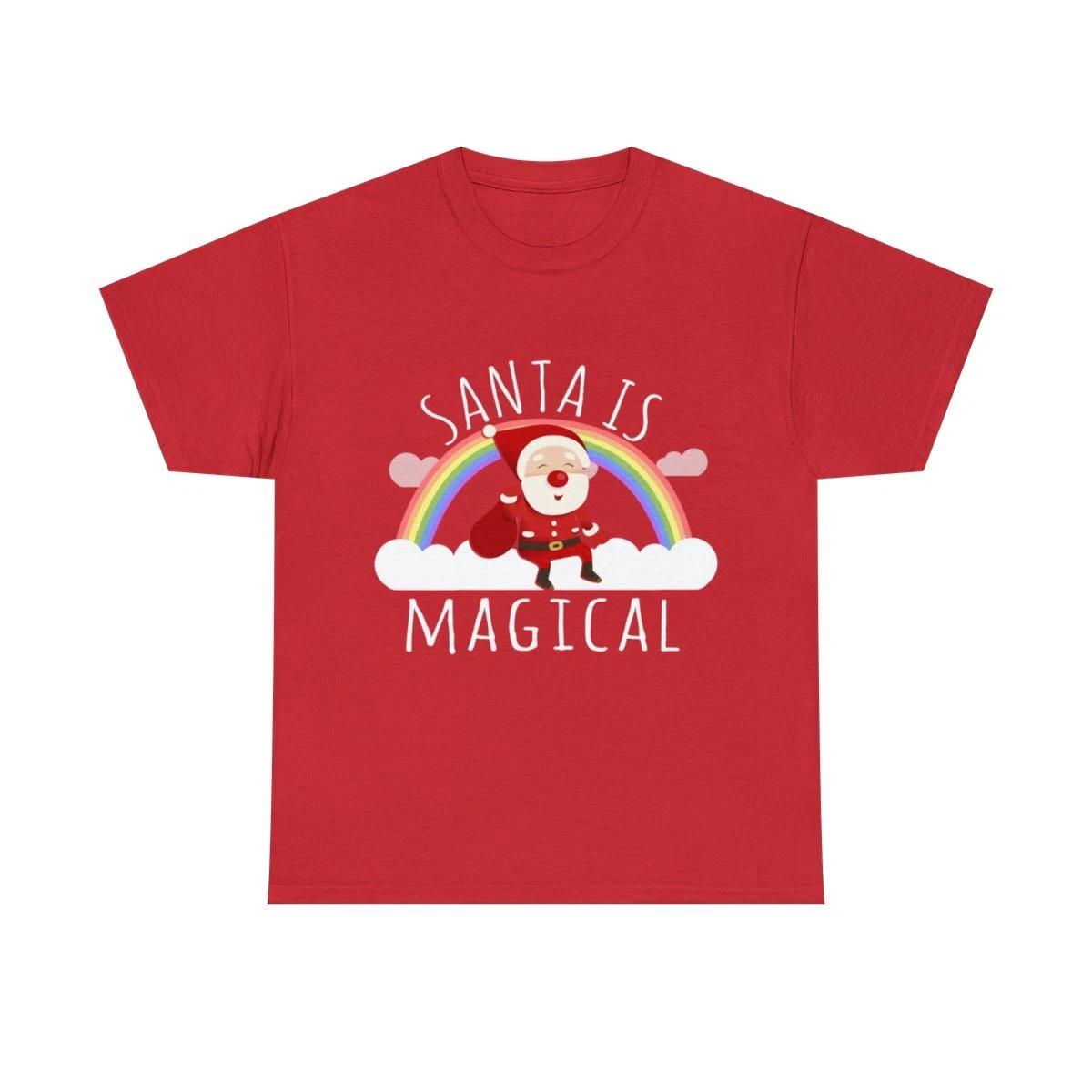Santa Is Magical Graphic Tee Shirt L