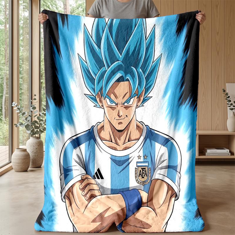 Argentinische Nationalmannschaft Thema Decke Weiche Flanelldecke Plüsch Überwurfdecke Gemütliche Sofa Bettdecke für Heimdeko