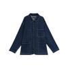 Uniqlo Solid Color Casual Denim Jacket Unisex Jackets Blue 456744-66