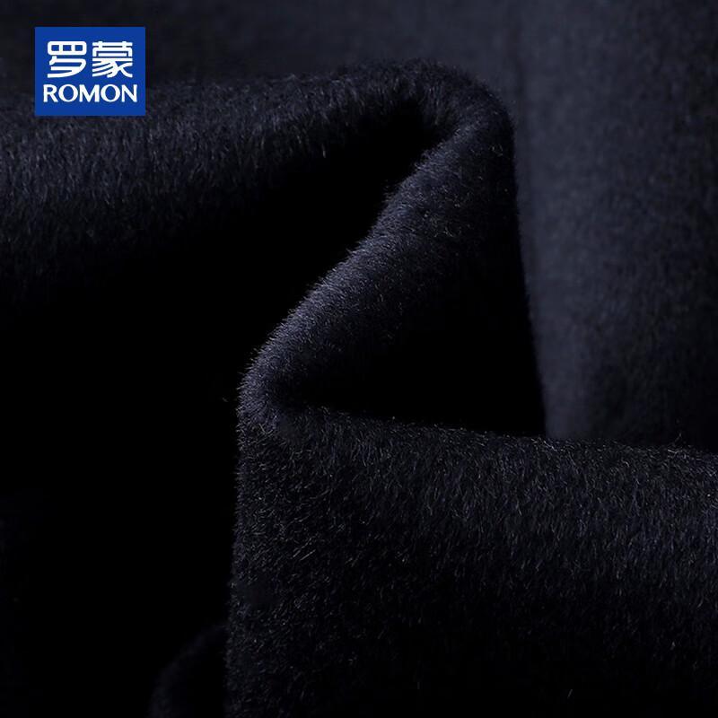 ROMON Men's Wool Blend Trench Coat with Detachable Goose Down Liner