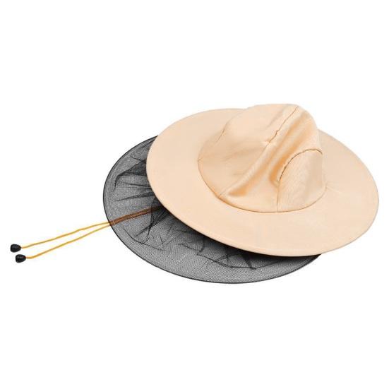 Mosquito Head Net Full-Mesh Design Drawstring Windproof Strap Good Breathability Beekeeping Men Bee Prevention