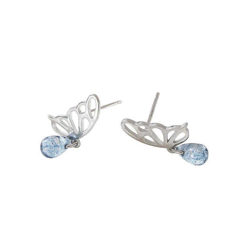 Butterfly Earrings for Women with Super Fairy Fresh Small Earrings Exquisite Short Earrings Creative Forest Earrings