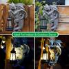 Solar , Dragon Tree Hugger -9.7-inch Resin Dragon Statue, Outdoor Garden And Courtyard Decoration, Gift