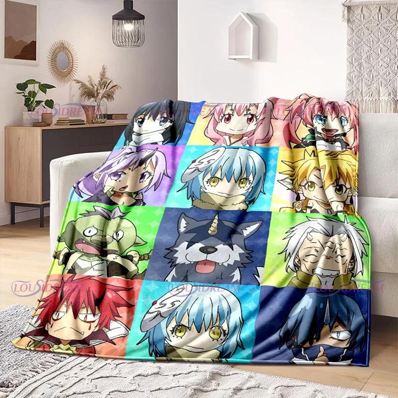 That Time I Got Reincarnated As A Slime Blankets Anime Cartoon Rimuru Tempest Blankets Home Flannel Blanket Sofa Throw Blanket
