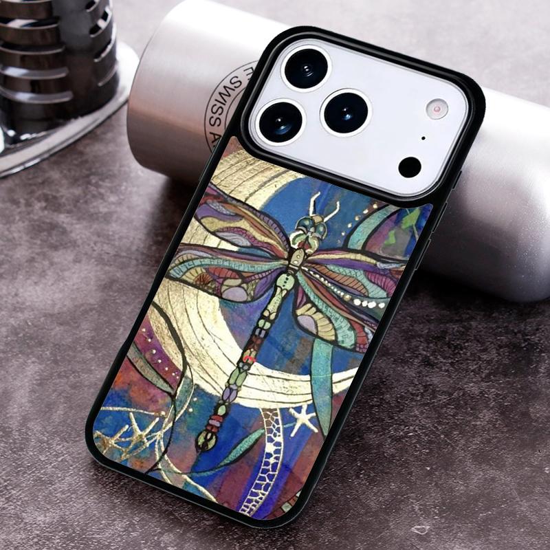

Luxury Dragonfly Phone Case for iPhone 17 16 15 Pro Max Air 14 13 12 11 Plus Shockproof Capa Cover iPhone 14