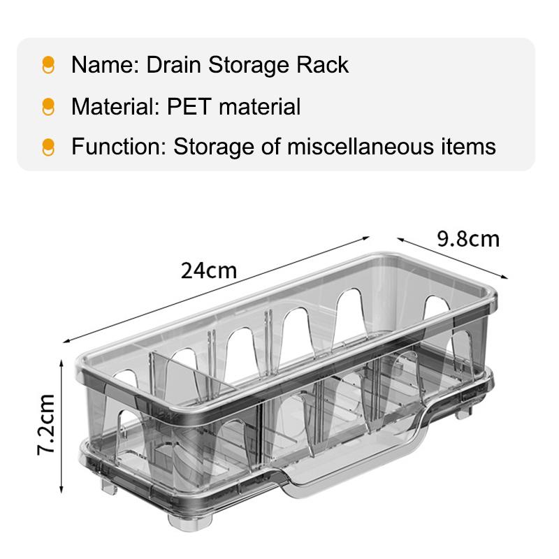Faucet Drain Rack Kitchenware Countertop Cleaning Drain Rack Sink Storage Rack Dishcloth Rack