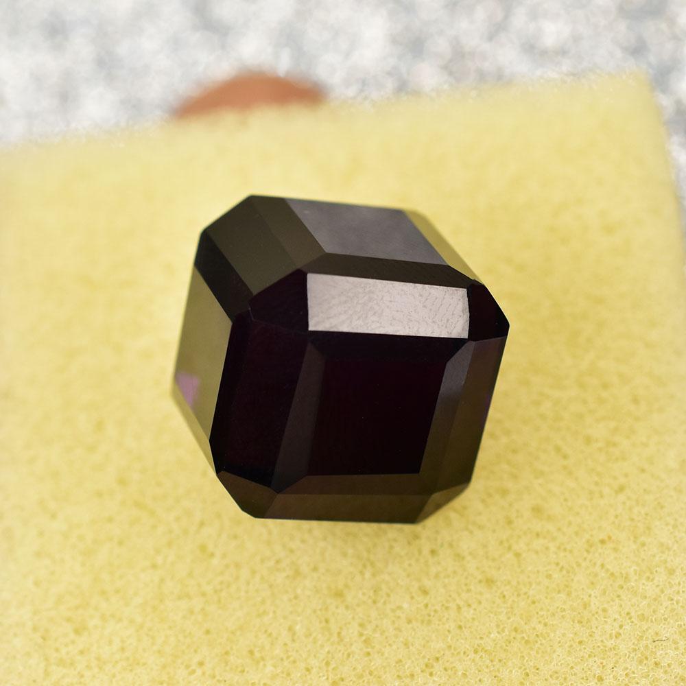 Natural Purple Amethyst Loose Gemstone Cube Cut 17x17mm Flawless for Jewelry Making and Crafts