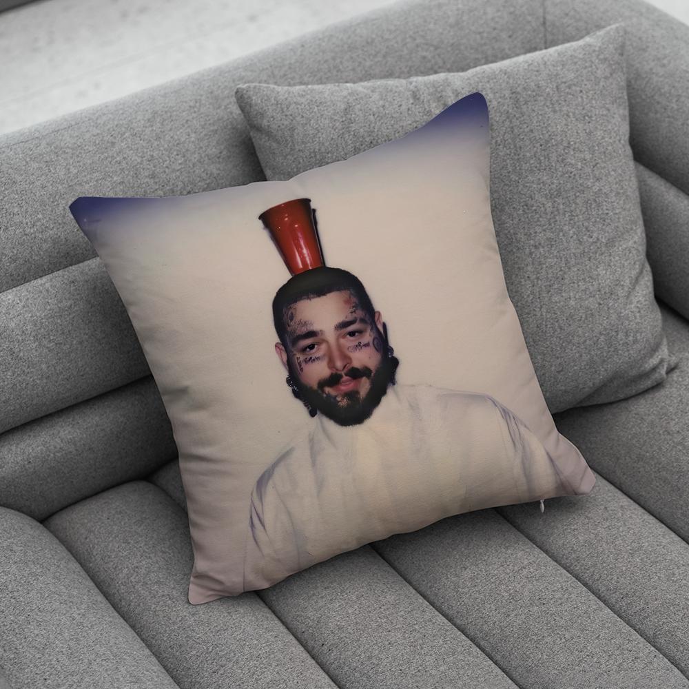 P-Post M-Malone Pillow Case Soft Cushion Cases for Farmhouse Sofa Decor Home Decorations and Protector
