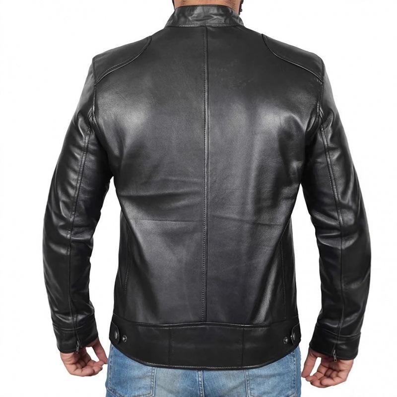 Men's Vintage Fashion Jacket Stand-Up Collar Motorcycle Jacket Slim Fit Multi-Pocket Jacket Autumn Winter