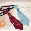 Choker Bow Tie Geometric Pre-tied Tie Y2K Zinc Zinc Alloy Rhinestone Necktie  Uniform Decoration