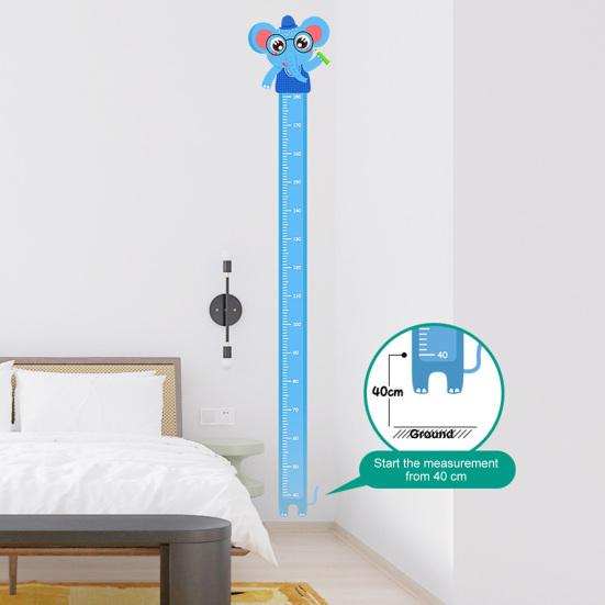 Kids Growth Chart Wall Sticker Bedroom Play Room Nursery Cartoon Animal Boys Girls Baby Height Measuring Ruler Decal
