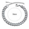 Fashion Stainless Steel Men Curb Cuban Chain Bracelet Women Bracelet On Hand For Couple Unisex Wrist Hand Jewelry Gift Party